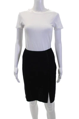 Minifalda St. John Collection By Marie gris tejida con cremallera lateral azul marino talla 2 para mujer Foto 1 de 4