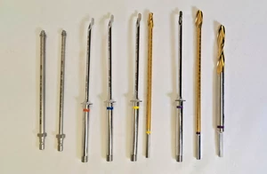 Juego de brocas y punteros canulados Biomet de 9 piezas con extras - Imagen 1 de 6