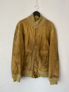 Valstar Vintage Valstarino Senfgrün Leder Bomberjacke Gr. 52 - Bild 1 von 19