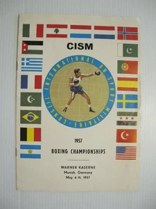 PROGRAM: 1957 CISM BOXING CHAMPIONSHIPS WARNER KASERNE MUNICH, GERMANY - Picture 1 of 5