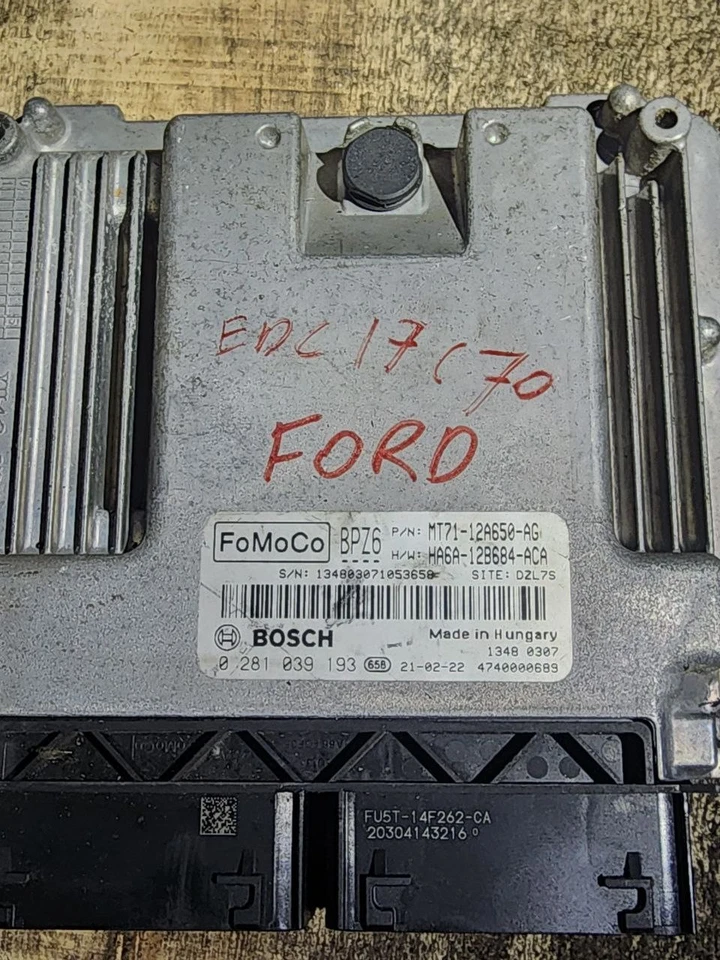 MT71 12A650 AG HA6A 12B684 ACA Bosch BPZ6 0281039193 Ford Engine ECU - Image 1 of 1