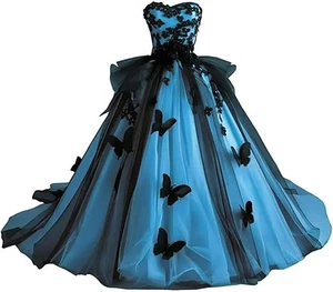 Princesa 3D Mariposa Vestido de Baile Vestidos de Quinceañera Dulces 15 16 Vestidos de Cumpleaños - Imagen 1 de 34