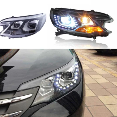 2X DRL Turn Signal 2012-2014 Led Projector Headlight Assembly For Honda CRV CR-V - Изображение 1 из 4