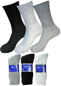 3-6 Pairs Diabetic Crew Circulatory Socks Health Mens Cotton 9-11 10-13 13-15 - Bild 1 von 4