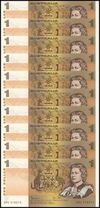 Australia 1 Dollar, 1983, P-42d, UNC X 10 PCS - Picture 1 of 2