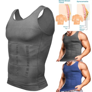 Camisetas de compresión ginecomastia chaleco adelgazante de pecho hombres moldeador de cuerpo torso sin mangas - Imagen 1 de 19
