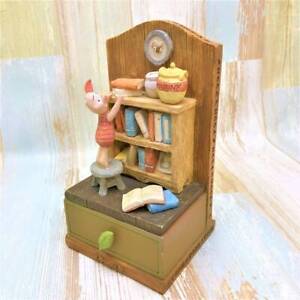 Rare Winnie The Pooh Piglet Bookstand Bookend Accessory Case Mirror Ceramic Figu