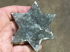 AWESOME STAR OF DAVID SHAPED QUARTZ/AGATE , BRAZIL, SEE VIDEO! - Picture 1 of 12