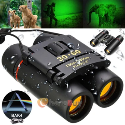 Binoculars 30x60 Zoom Outdoor Travel Compact Folding Telescope Hunting Day/Night - Image 1 of 4