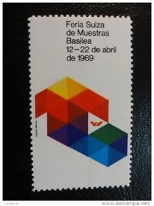 Basel-Bâle 1969 Fair Schweiz Von Proben Spanish Language Vignette Poster Stamp L