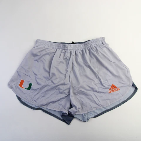 Miami Hurricanes adidas Running Short Men's Gray/Light Gray New Cover