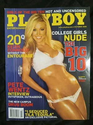 PLAYBOY MAGAZINE  OCTOBER 2008  College Girls Nude Big 10 - Image 1 of 2