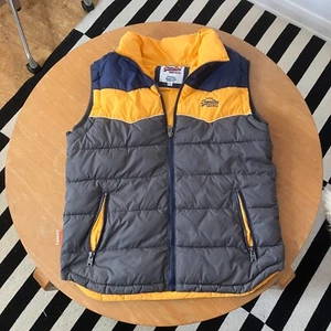 Superdry vintage cool  retro gilet body warmer   2 pockets zipper excellent  - Picture 1 of 5