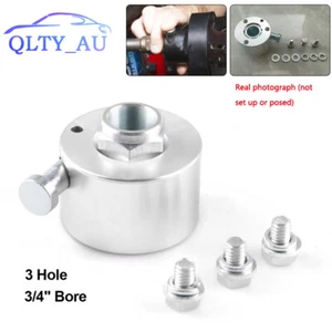 1 Set Silver Steering Wheel Quick Release Disconnect Hub 3/4"Shaft Size Aluminum - Picture 1 of 14