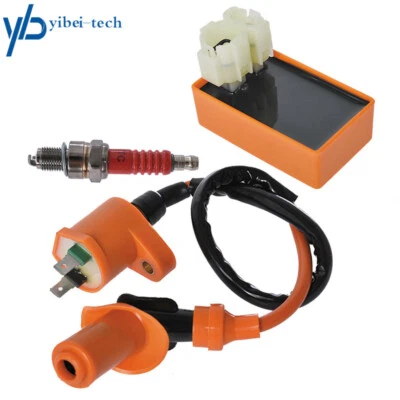 Motorcycle CDI Box Ignition Coil Spark Plug For Chinese Scooter GY6 150CC 50CC - Image 1 of 4