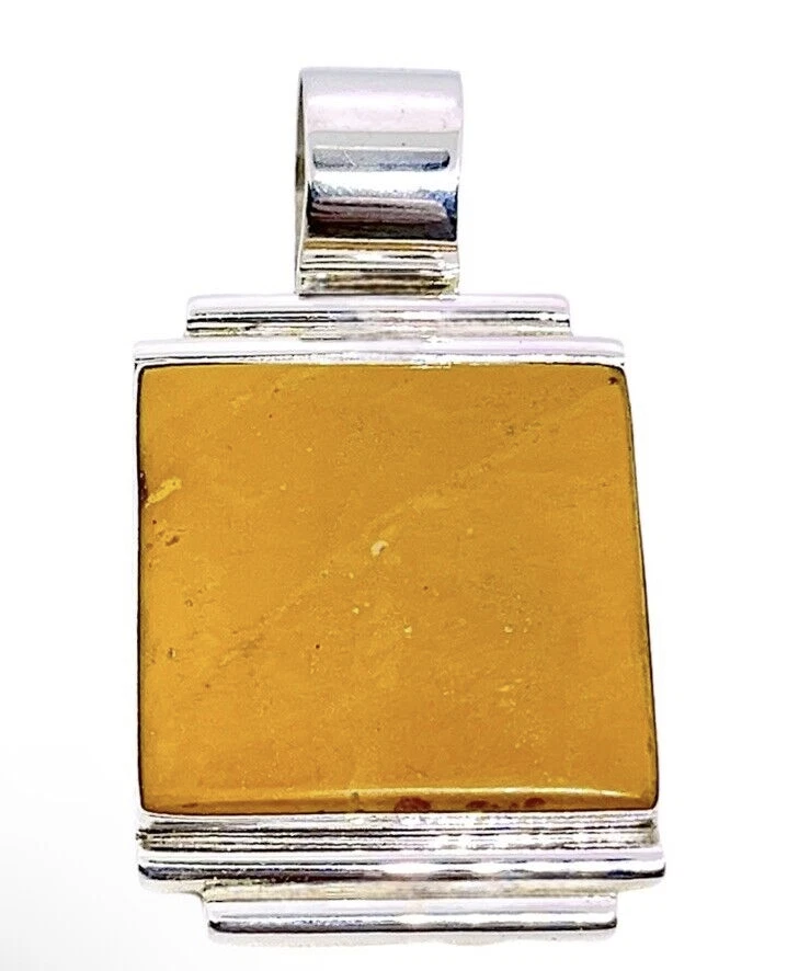 Colgante de plata de ley ámbar Desert Rose Trading DTR Jay King Foto 1 de 4