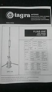 TAGRA GPC 144 ANTENNA VHF 144 STAZIONE BASE 142/150 MHZ - Zdjęcie 1 z 1