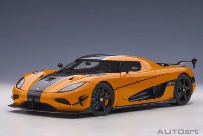 1/18 Koenigsegg Agera RS 圆锥橙色带碳口音模型汽车 Autoart 79023 出品 — 第 1/4 张图片