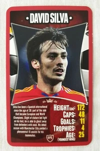 2011 Top Trumps European Football Stars David Silva - Picture 1 of 2