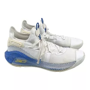 Under Armour Curry 6 Dub Nation 2018 3020612-103 blu oro bianco OG VI taglia 13 - Foto 1 di 11