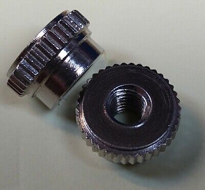 2BA Brass - Terminal Nuts - Knurled Thumb Nuts Set Of 2 / 1 Pair • 4£