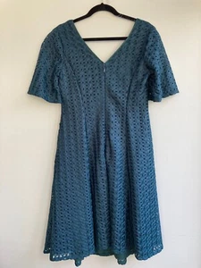 KLEID UK 12 STUDIO 8 (Phase acht) WALDGRÜN GEWEBT GEFÜTTERT ORP £ 125 BRANDNEU MIT ETIKETT - Bild 1 von 3