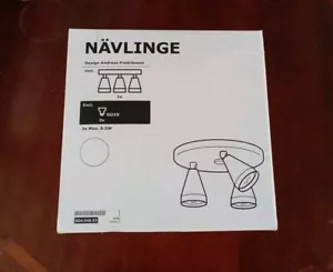IKEA NAVLINGE Ceiling Spotlight White 3 Lights GU10 Max 8.5 W Watt DIY - Picture 1 of 22