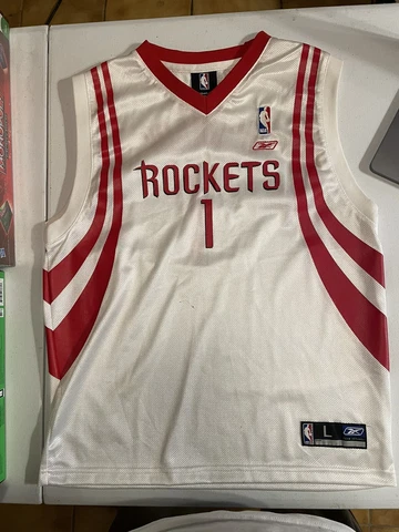 Vintage Reebok Tracy Mcgrady Houston Rockets #1 Throwback NBA Jersey Mens Large Cover