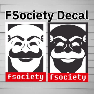 F Society Decal (vinyl for Car laptop window tumbler water bottle) sticker symbo - Image 1 of 4