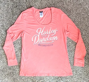 Camisa Harley Davidson XXL para mujer manga larga Lewiston Idaho color melocotón - Imagen 1 de 15