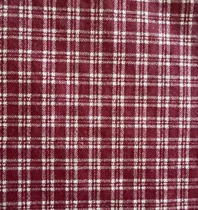 Vintage Checked/Plaid Red&White Cotton Fabric W42”xL2Yards Placemats Apparel - Picture 1 of 6