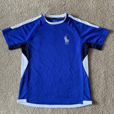 Boys Polo Ralph Lauren Performance Shirt Size M (10-12) Blue Short Sleeve - Image 1 of 4
