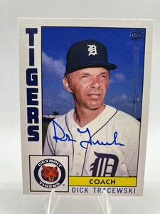 Dick Tracewski Signed 1984 Detroit Tigers Custom Card - On Card Auto - Picture 1 of 2