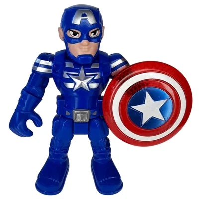 Boneco Playskool Heroes 5" Capitão América Hasbro Marvel Super Hero Adventures - Imagem 1 de 4
