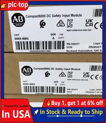 Allen Bradley 5069-IB8S Ser A Compact5000 DC Safety Input Module New - Image 1 of 4