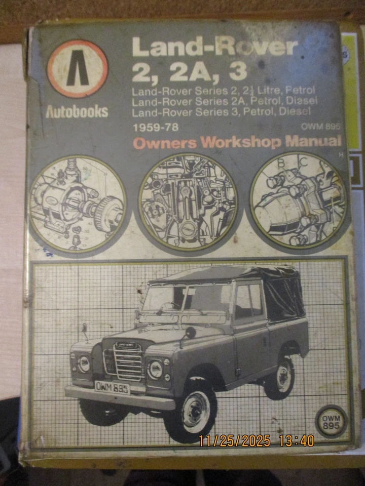 Land-Rover 2,2A,3 1959-78 Owners workshop Manual Autobooks 1979 - Image 1 of 1