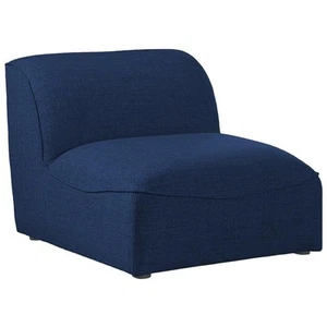 Meridian Furniture Miramar Navy Durable Linen Textured Armless - Picture 1 of 8