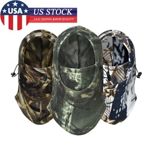 Camo Winter Fleece Neck Warm Balaclava Hunting Ski Mask Hood for Cold Weather US - Bild 1 von 29