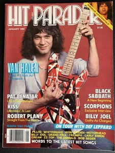 HIT PARADER 1/84 Kiss VAN HALEN Black Sabbath PAT BENATAR Iron Maiden SCORPIONS - Imagen 1 de 8