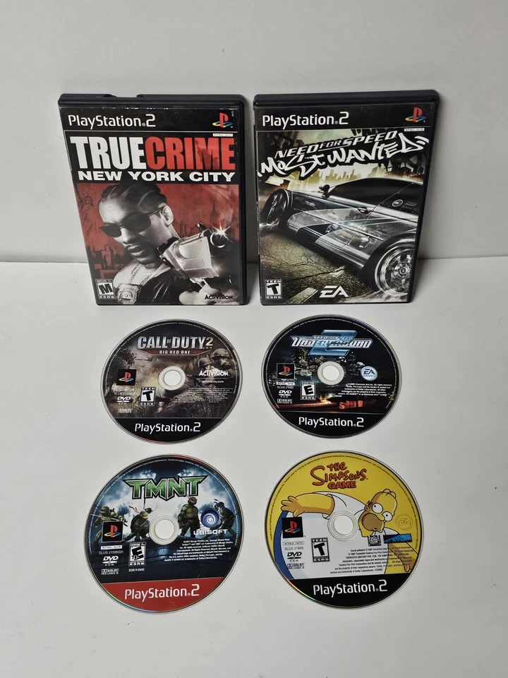 PlayStation 2 Lot of 6 Games (Need For Speed, True Crime, Simpsons) - Image 1 of 3