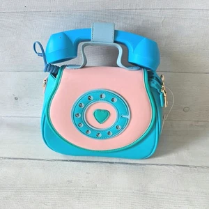 Bewaltz Ring Ring Retro Phone Purse Blue & Pink NWT Attic Salt - Picture 1 of 6