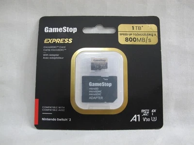 Gamestop Express MicroSDxc Micro SD SDXC & Adapter 1TB 800mb/s Nintendo Switch 2 - Image 1 of 2