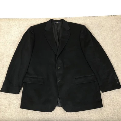 Brooks Brothers 346 Cashmere Blazer Mens 48R Black Sport Coat Jacket - Image 1 of 4