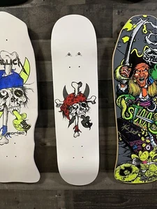 Blank Skateboard Deck 7,75" weiß mit Zorlac Sticker - Bild 1 von 13