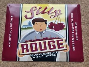 Metal Authentic Advertising Sign Silly Rouge Belgian Beer Ale Stylish