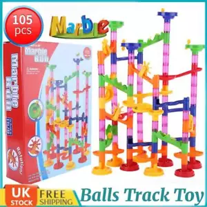 Large 105pcs Marble Run Race Set Construction Building Blocks Toy Game Gift UK - Picture 1 of 12
