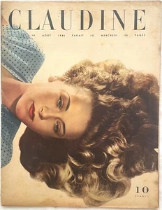 CLAUDINE n° 58 du 14 Août 1946 ancienne revue mode couture pour femme - Picture 1 of 5