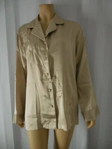 CABERNET Sleepwear Night Shirt size Medium Taupe beige embroidery NWT - Picture 1 of 6