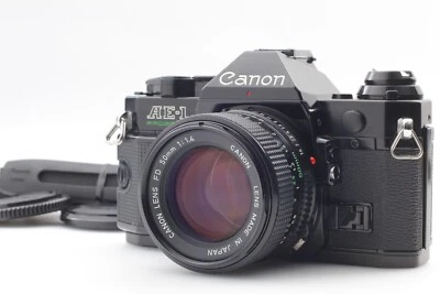 [N MINT] Canon AE-1 Program SLR Black 35mm Film Camera NFD 50mm f/1.4 Lens JAPAN - Image 1 of 4