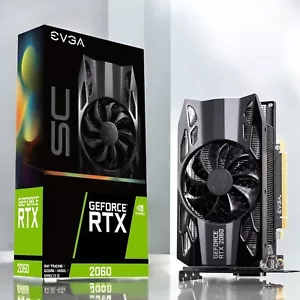 Gaming Graphics Card EVGA GeForce RTX 2060 SC 6GB GDDR6 PCI Express 3.0×16 Tech - Picture 1 of 6